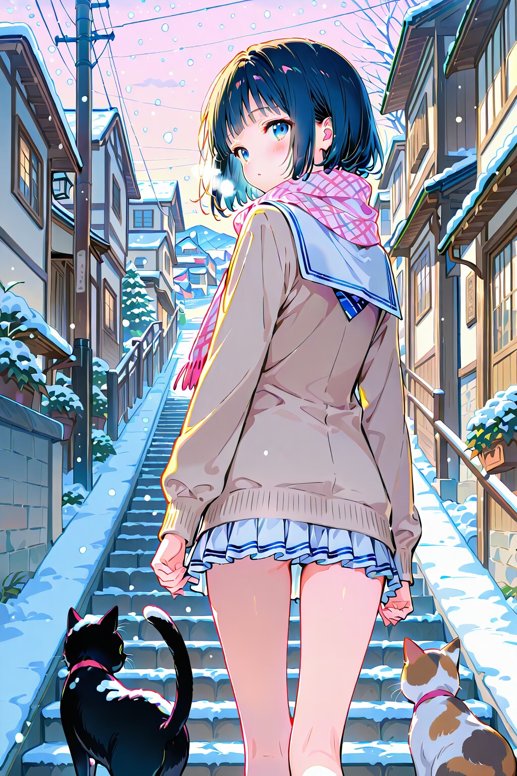 猫の細道(QILIN)(冬)(22) | の人気AIイラスト・グラビア