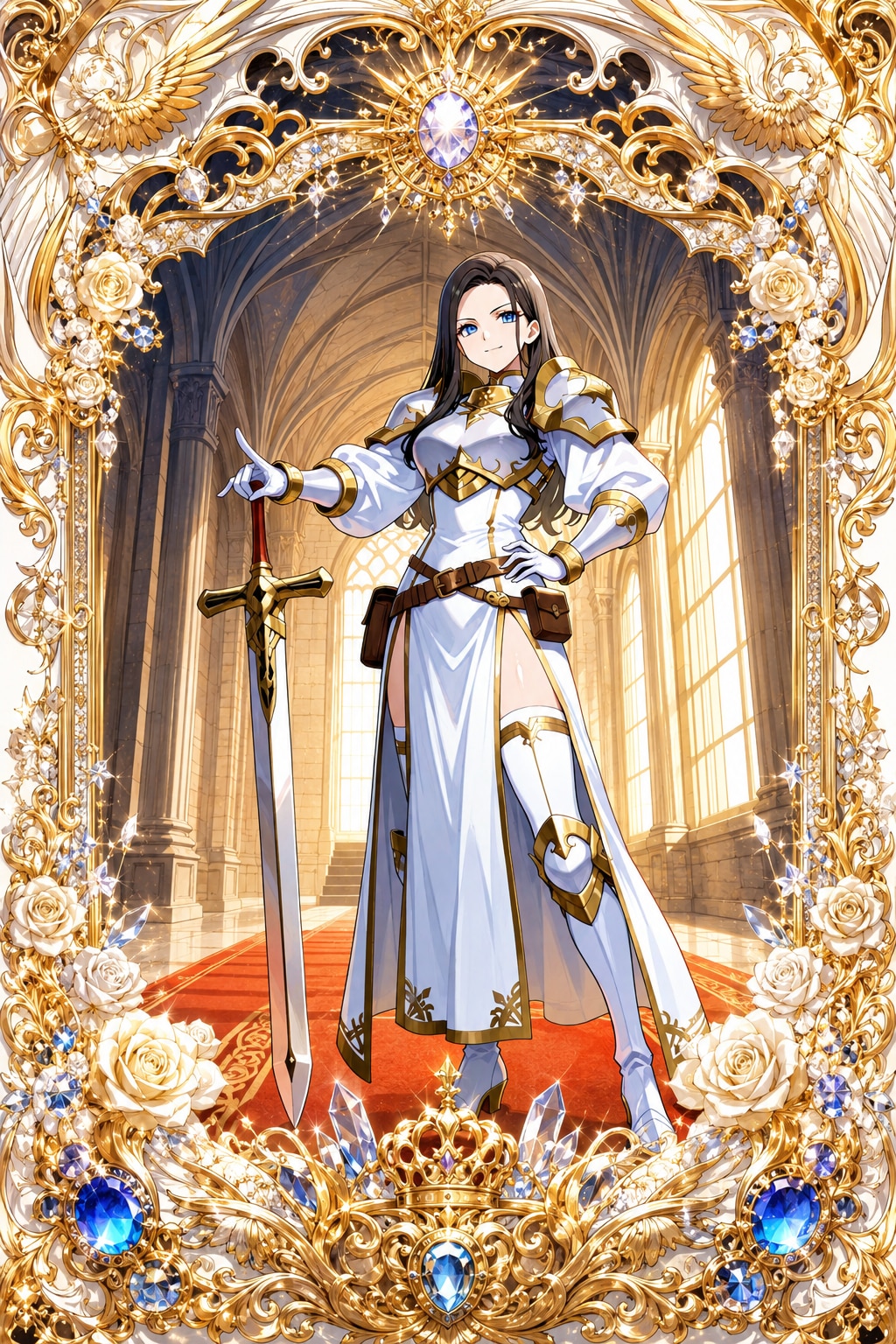 荘厳さモリモリのデコフォト女剣士さん
