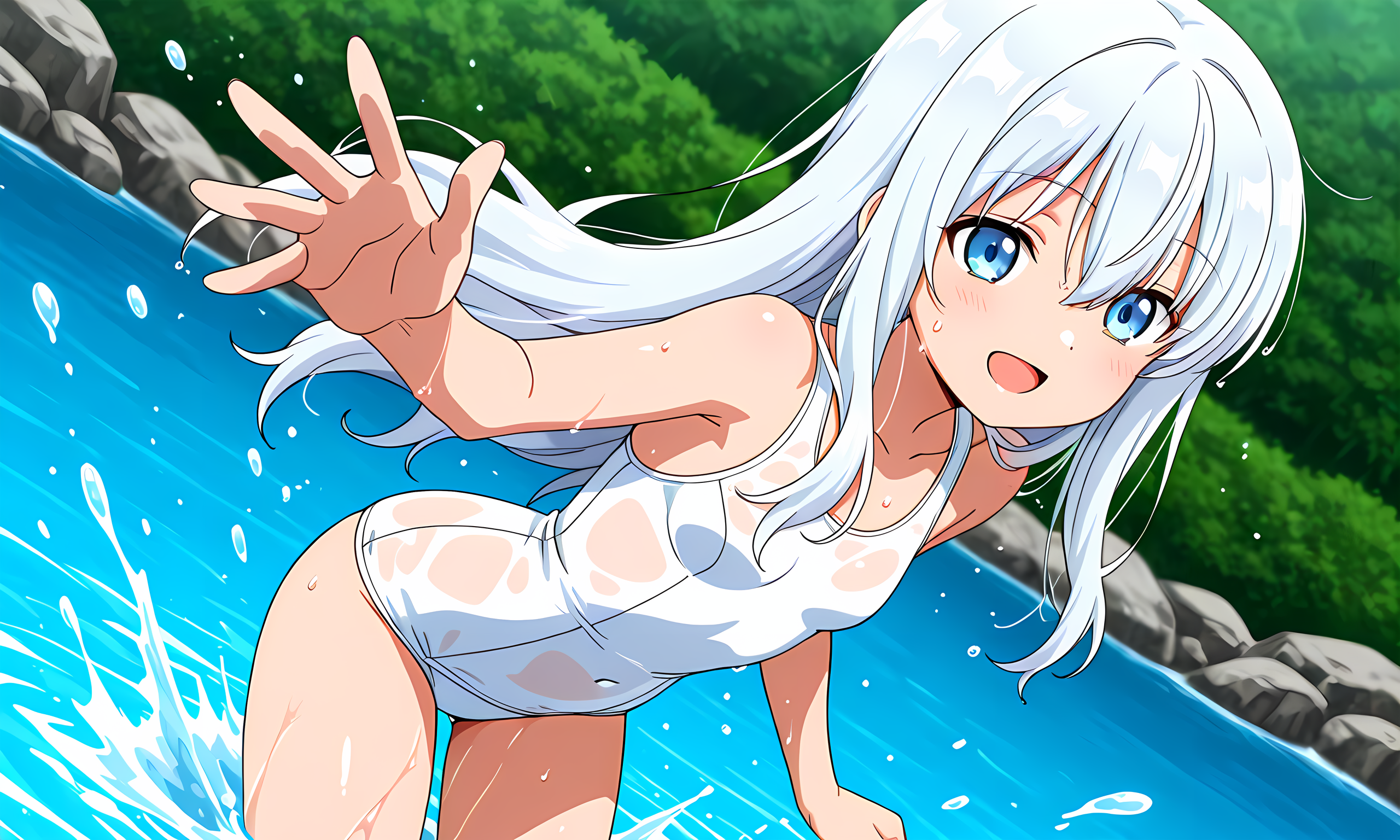 夏の川