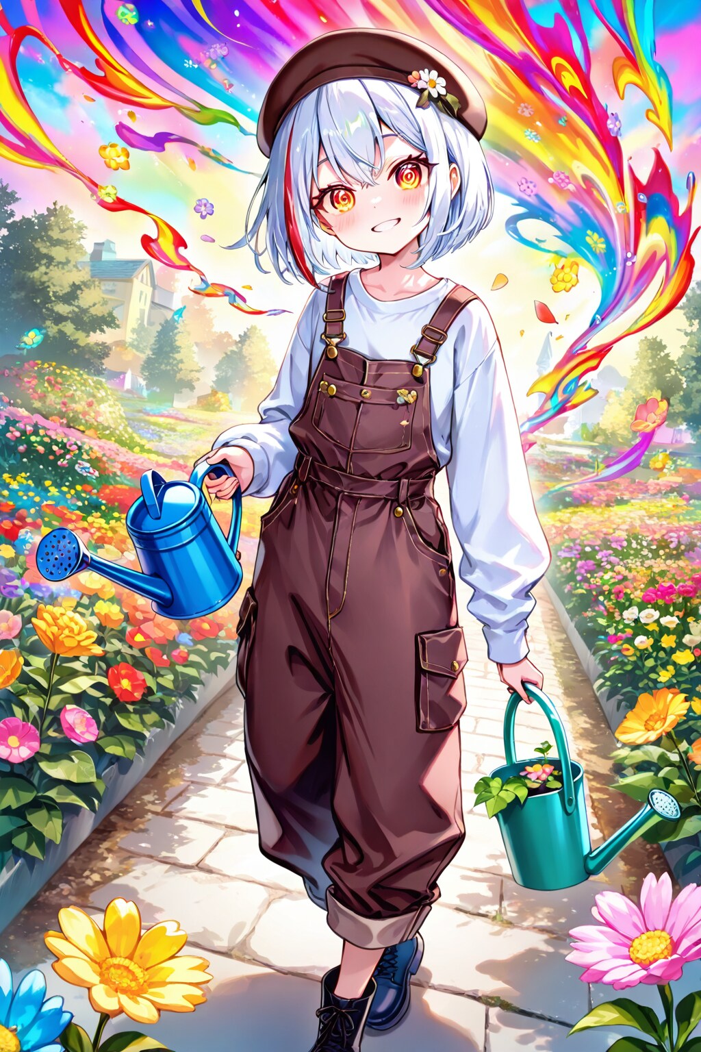 白遊ちむちゃんと水やり