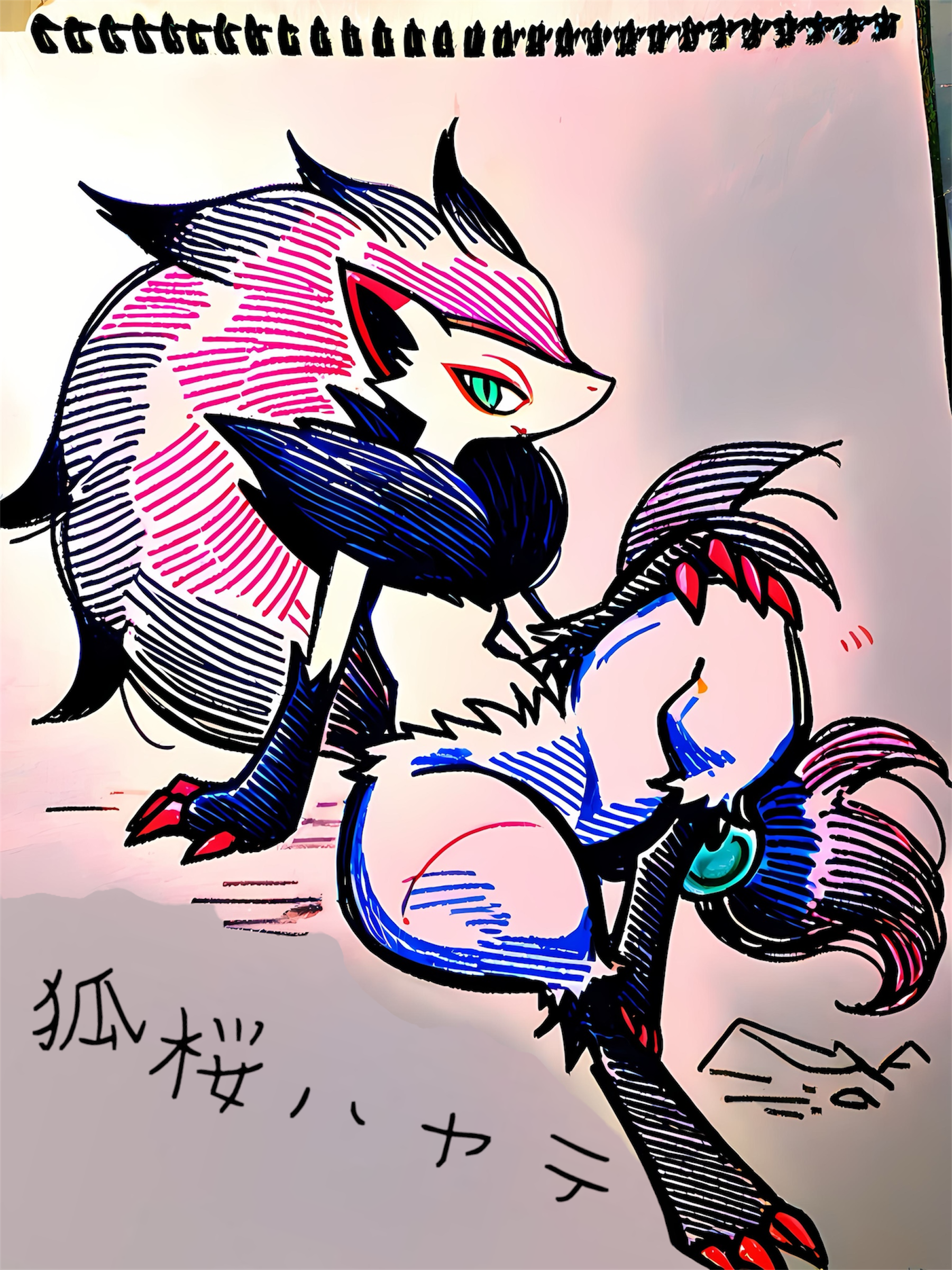 ペンで描いたゾロアーク(幻影)