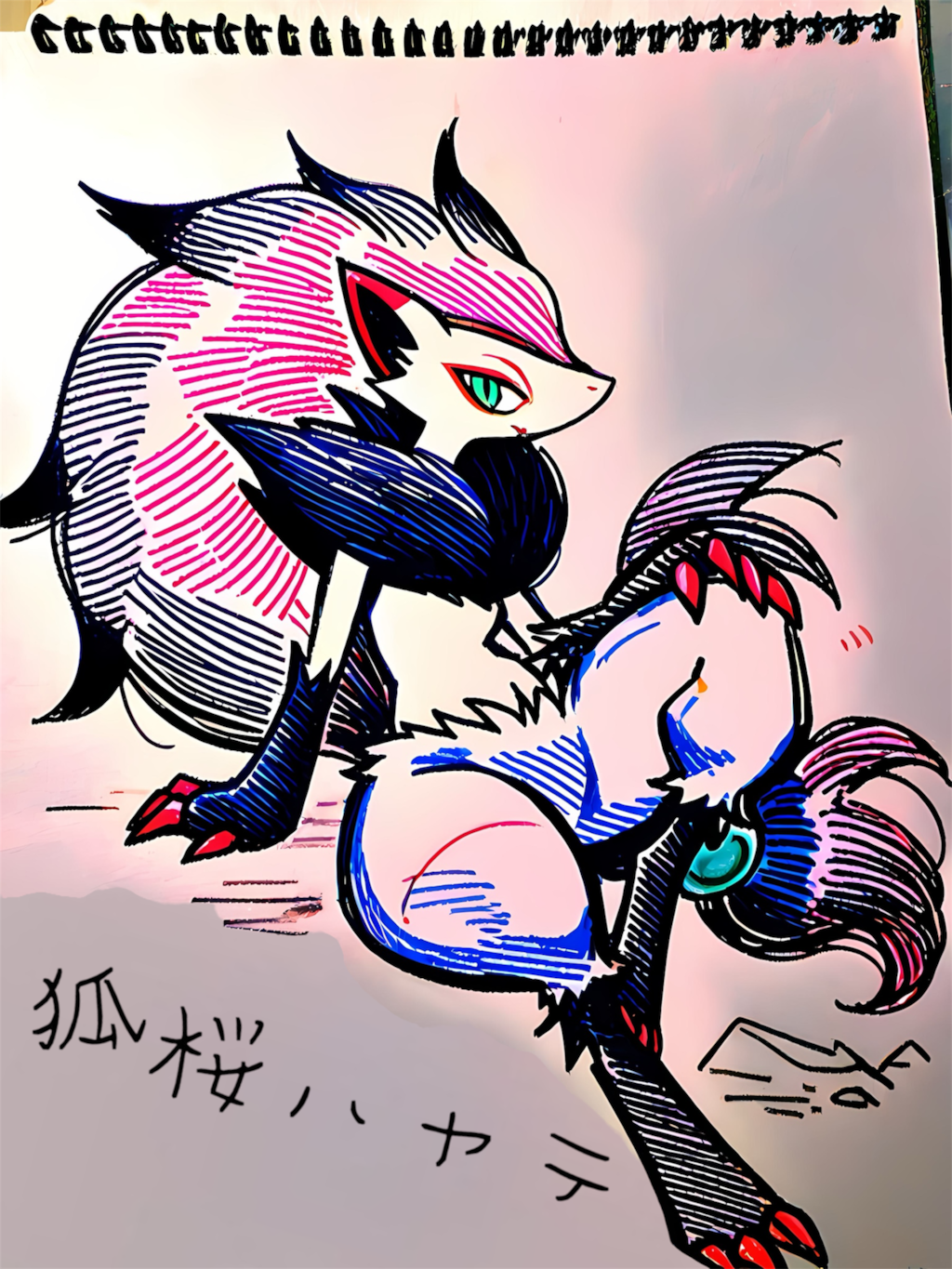 ペンで描いたゾロアーク(幻影)