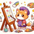 🐱絵を描く猫 5枚目
