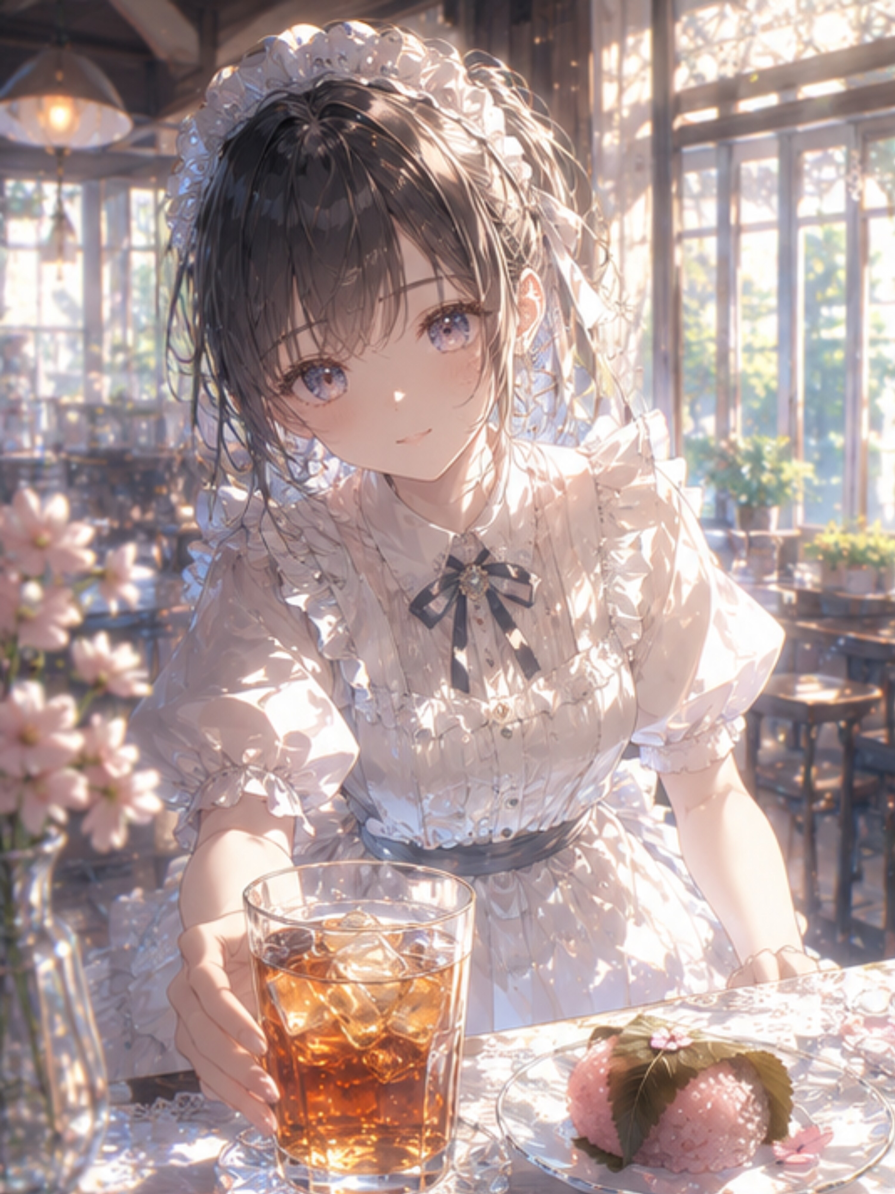 春一番、純白のフリルと桜色の時間 | の人気AIイラスト・グラビア