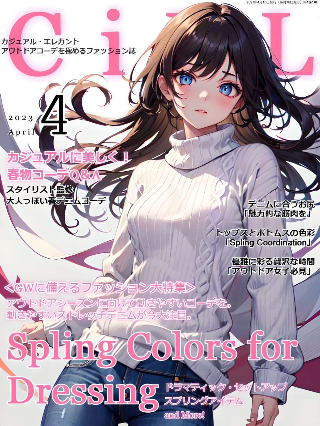 ファッション雑誌風2023年4月号