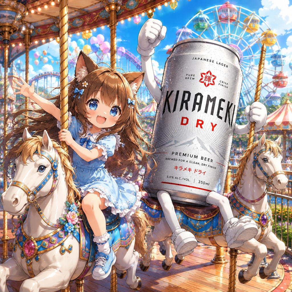 遊園地の小さな女の子