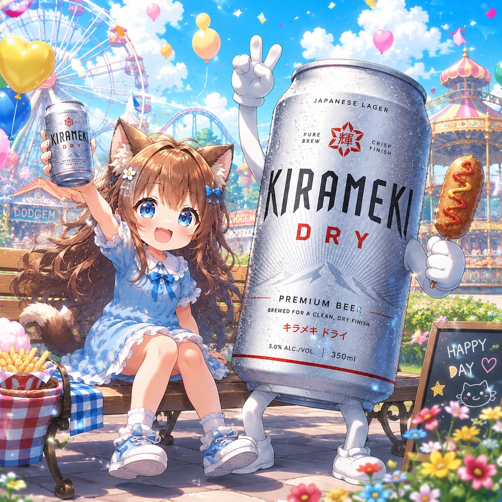 遊園地の小さな女の子