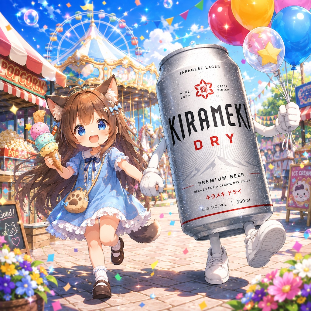 遊園地の小さな女の子