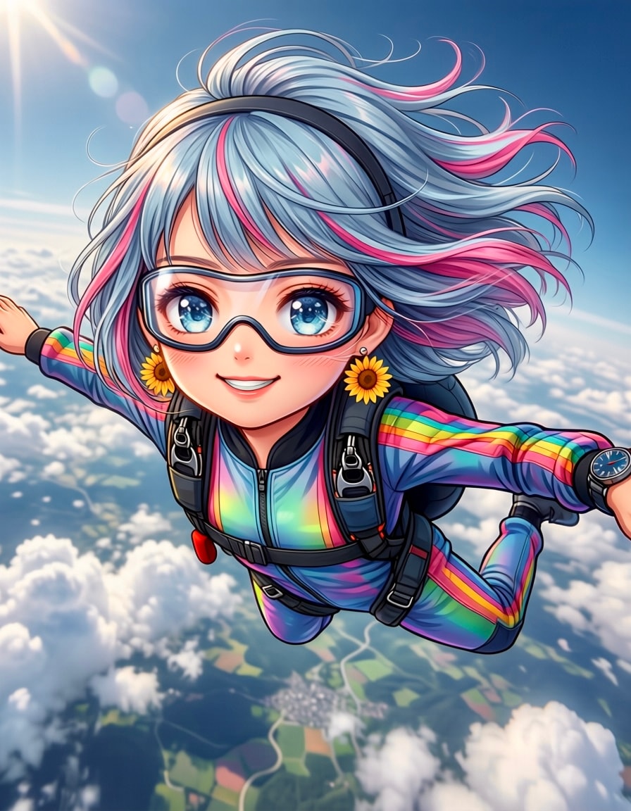 雫ちゃん💧スカイダイビング