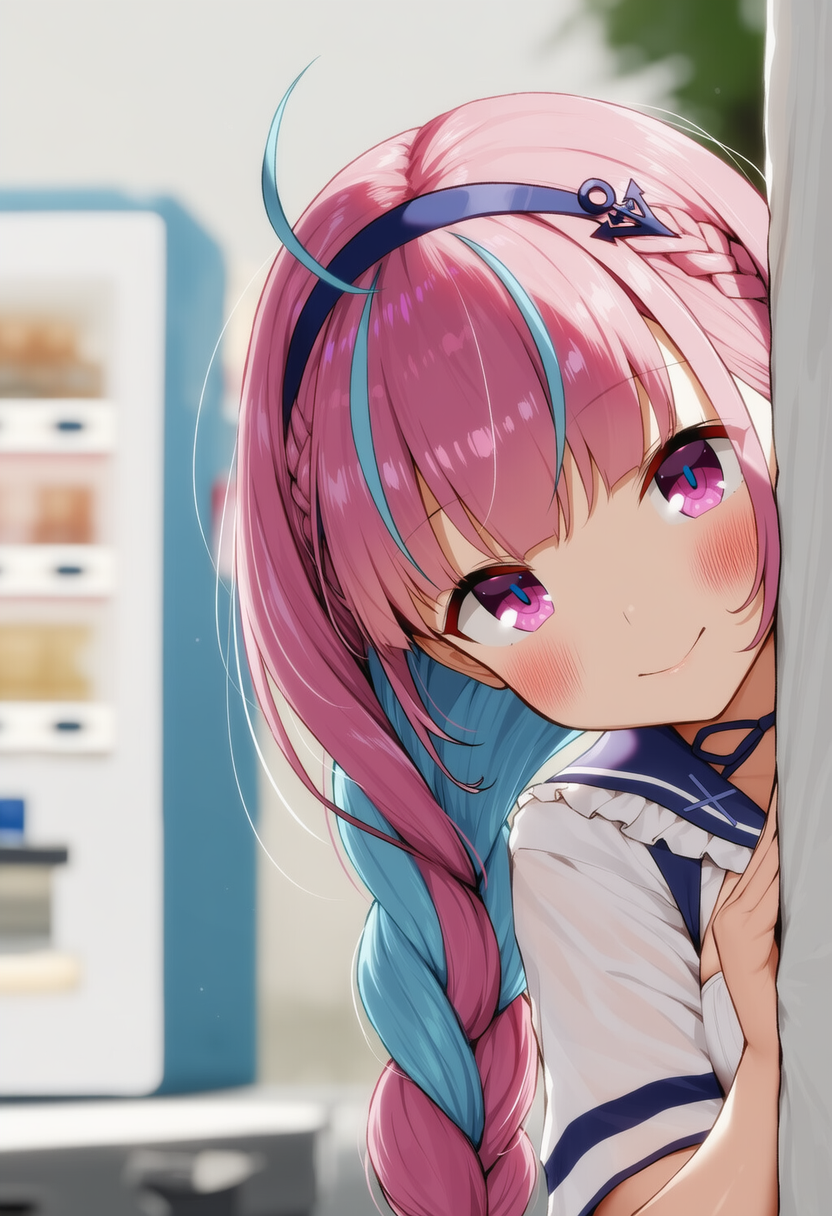 あくたんが物陰からジッと見つめているだけ