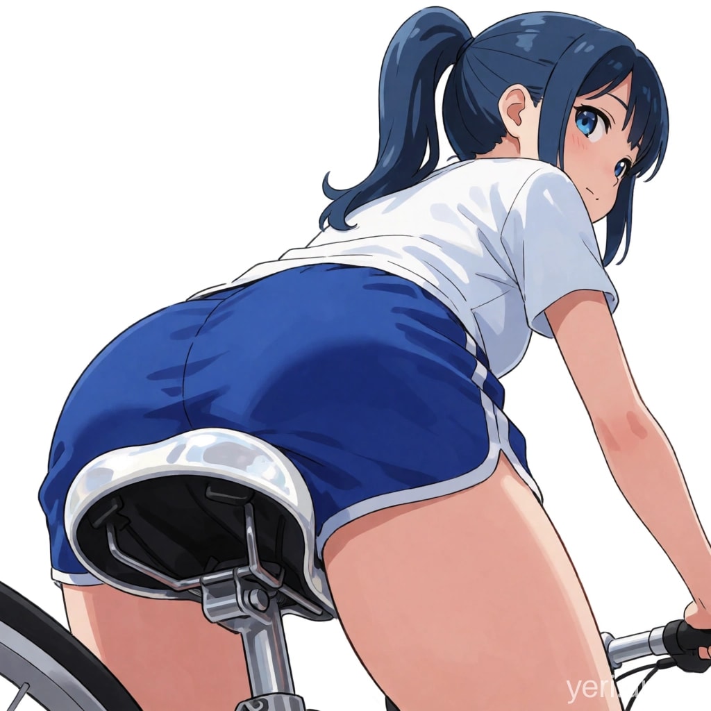 自転車のサドルに座る_SDXL