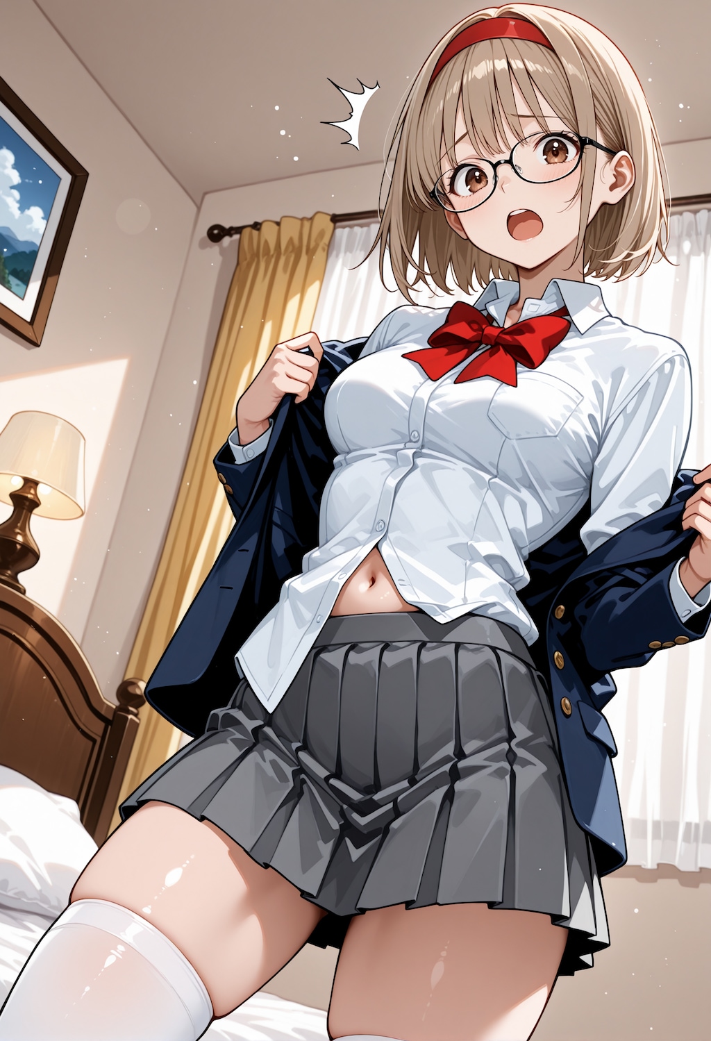 【今日の腹筋】寝坊して慌てて着替える智美