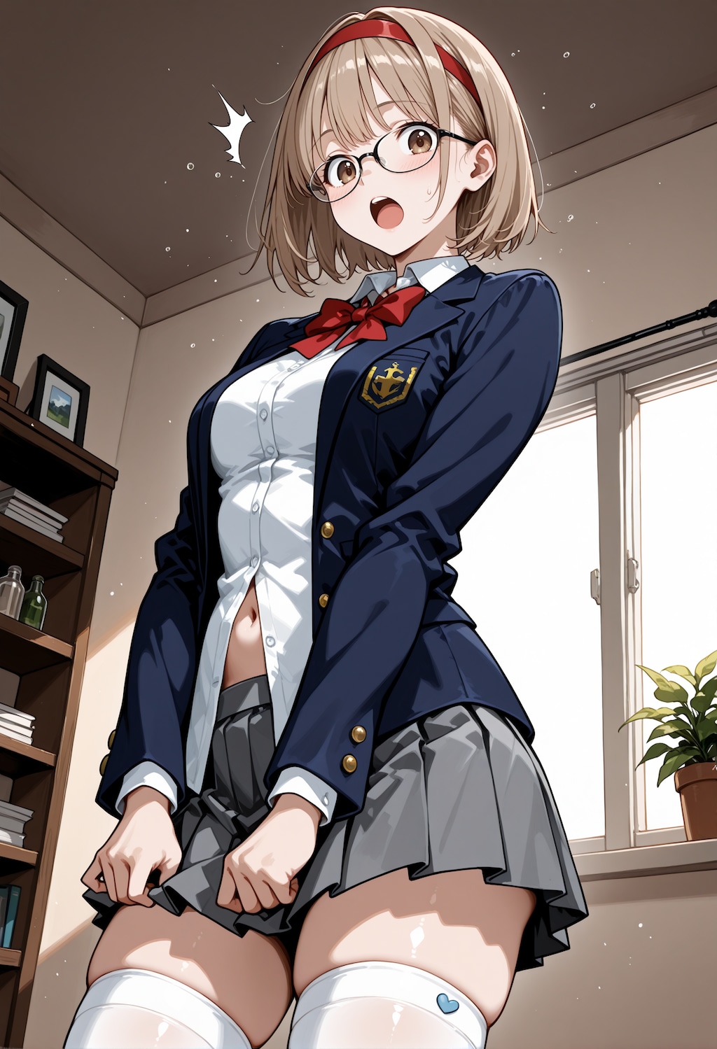 【今日の腹筋】寝坊して慌てて着替える智美