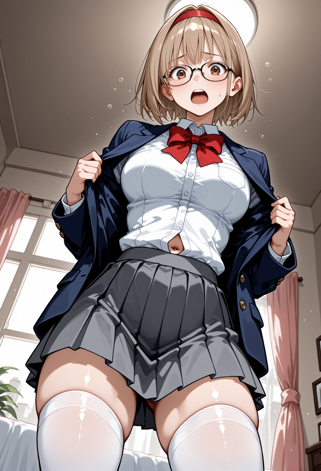 【今日の腹筋】寝坊して慌てて着替える智美