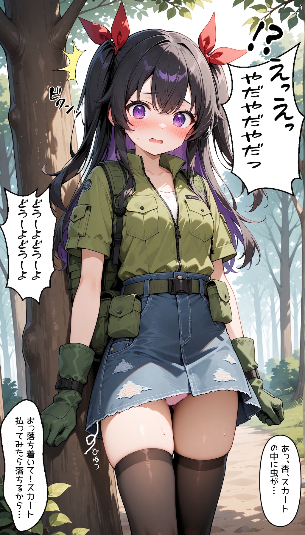タケノコが食べたいとボヤいたら山に山菜取りに連れていかれた杏ちゃん