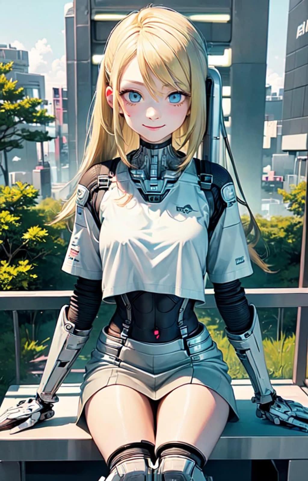 金髪少女との公園デート