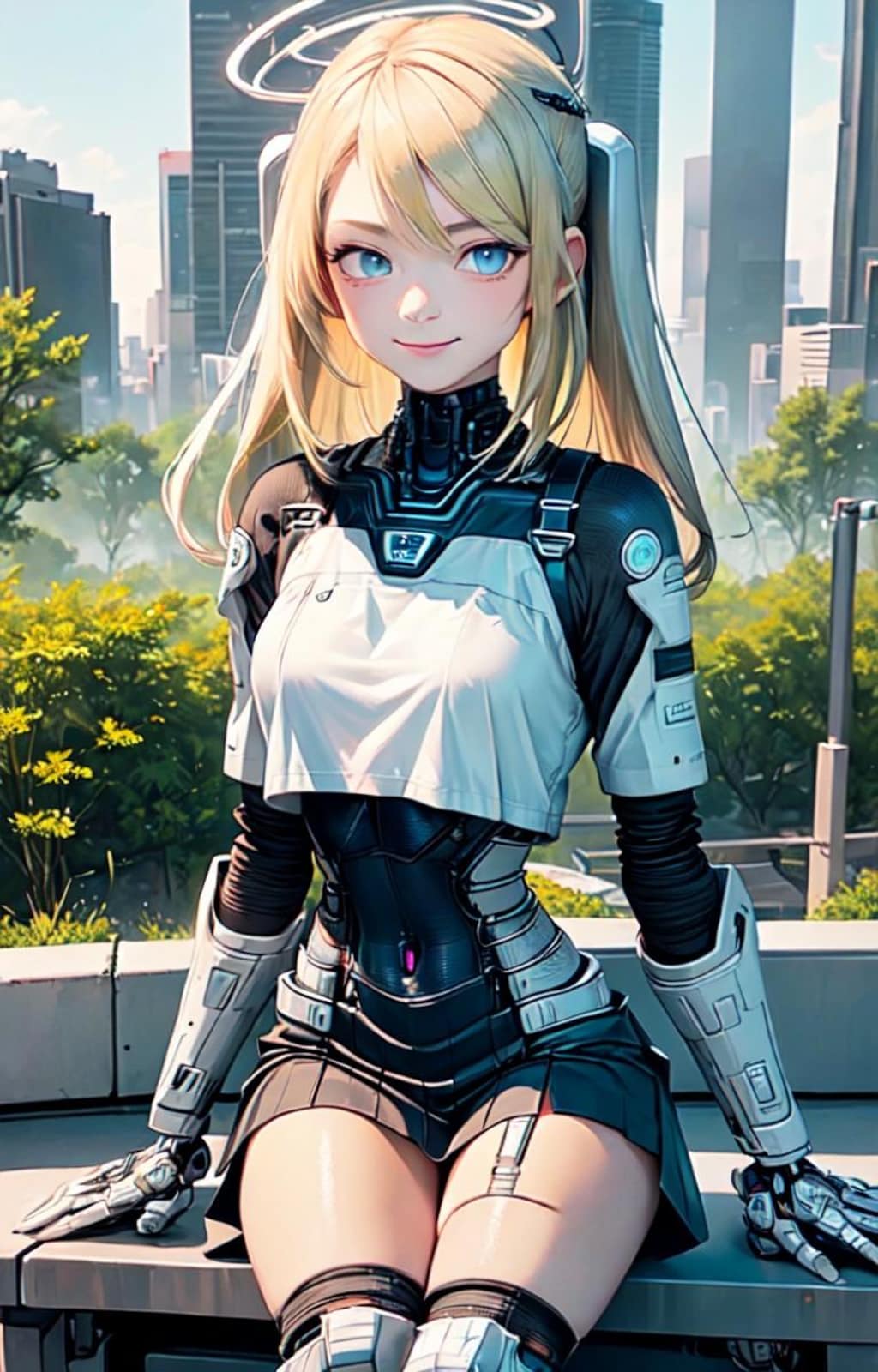 金髪少女との公園デート