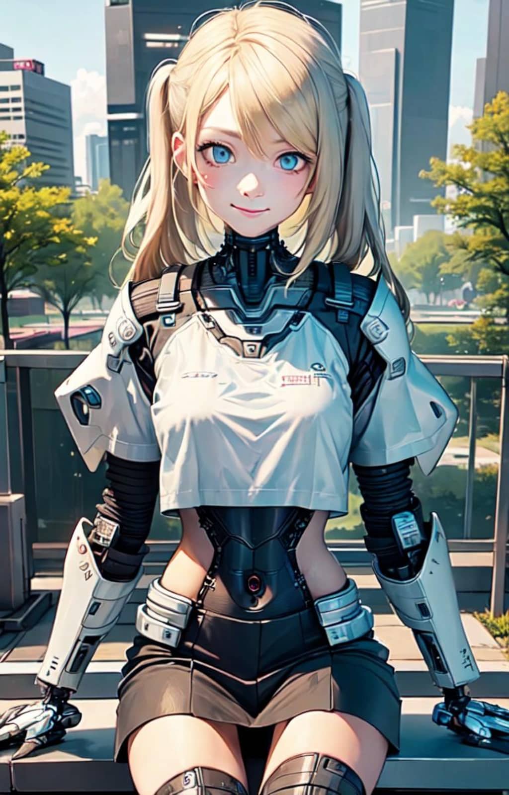 金髪少女との公園デート