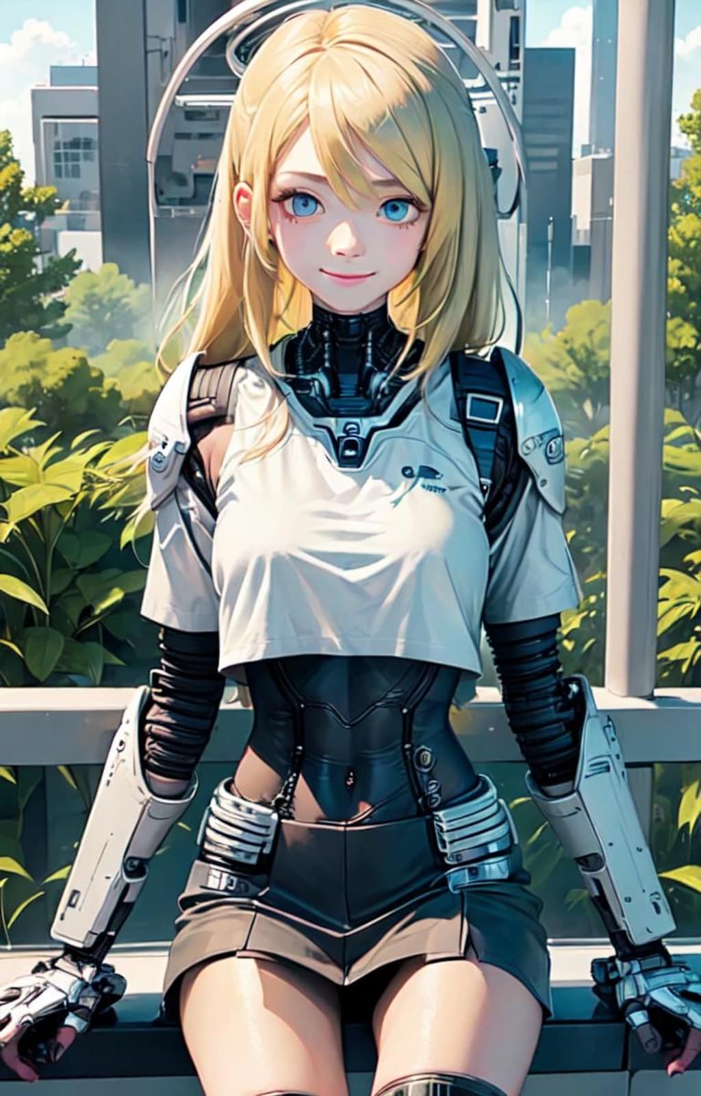 金髪少女との公園デート