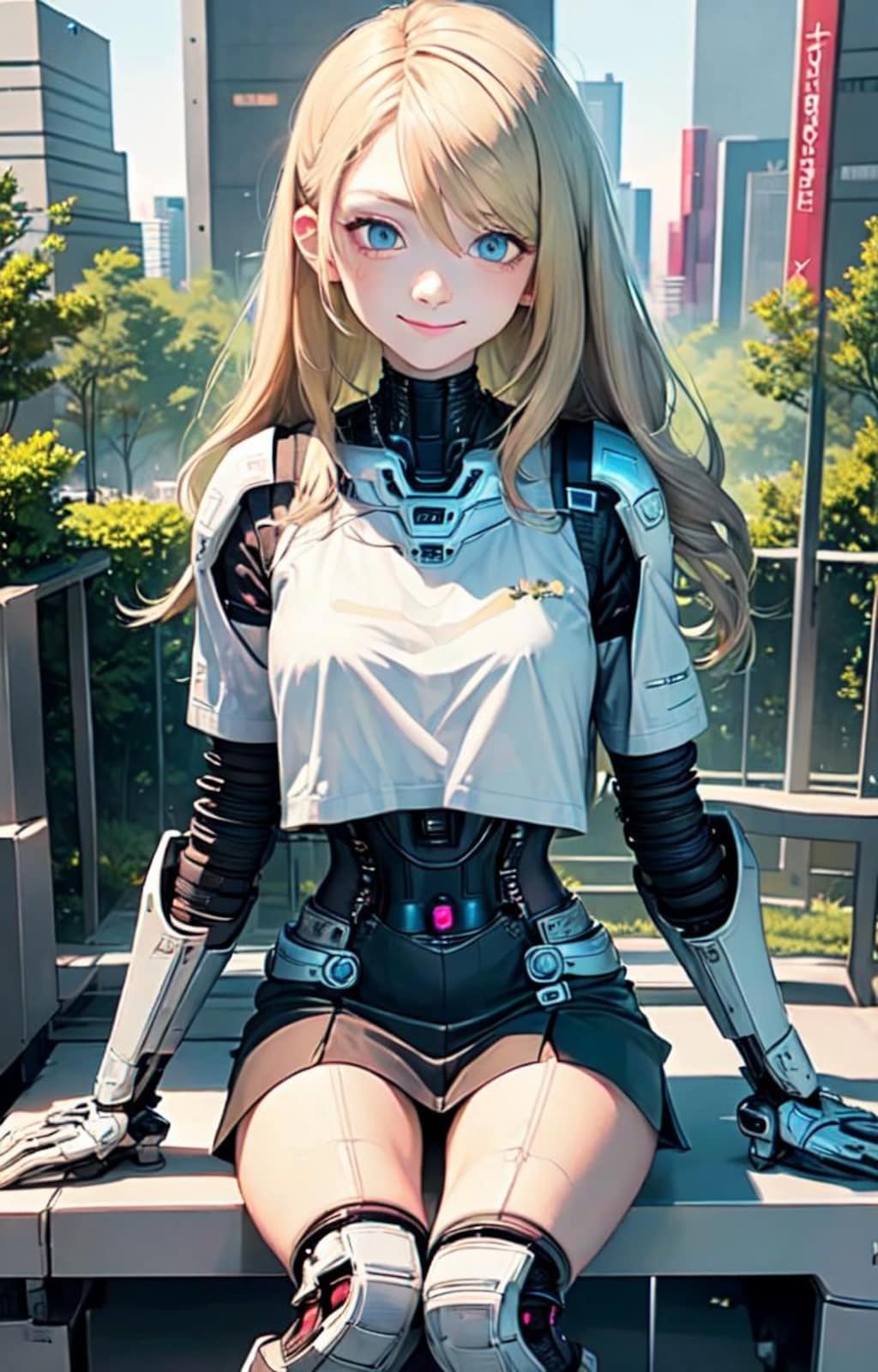 金髪少女との公園デート