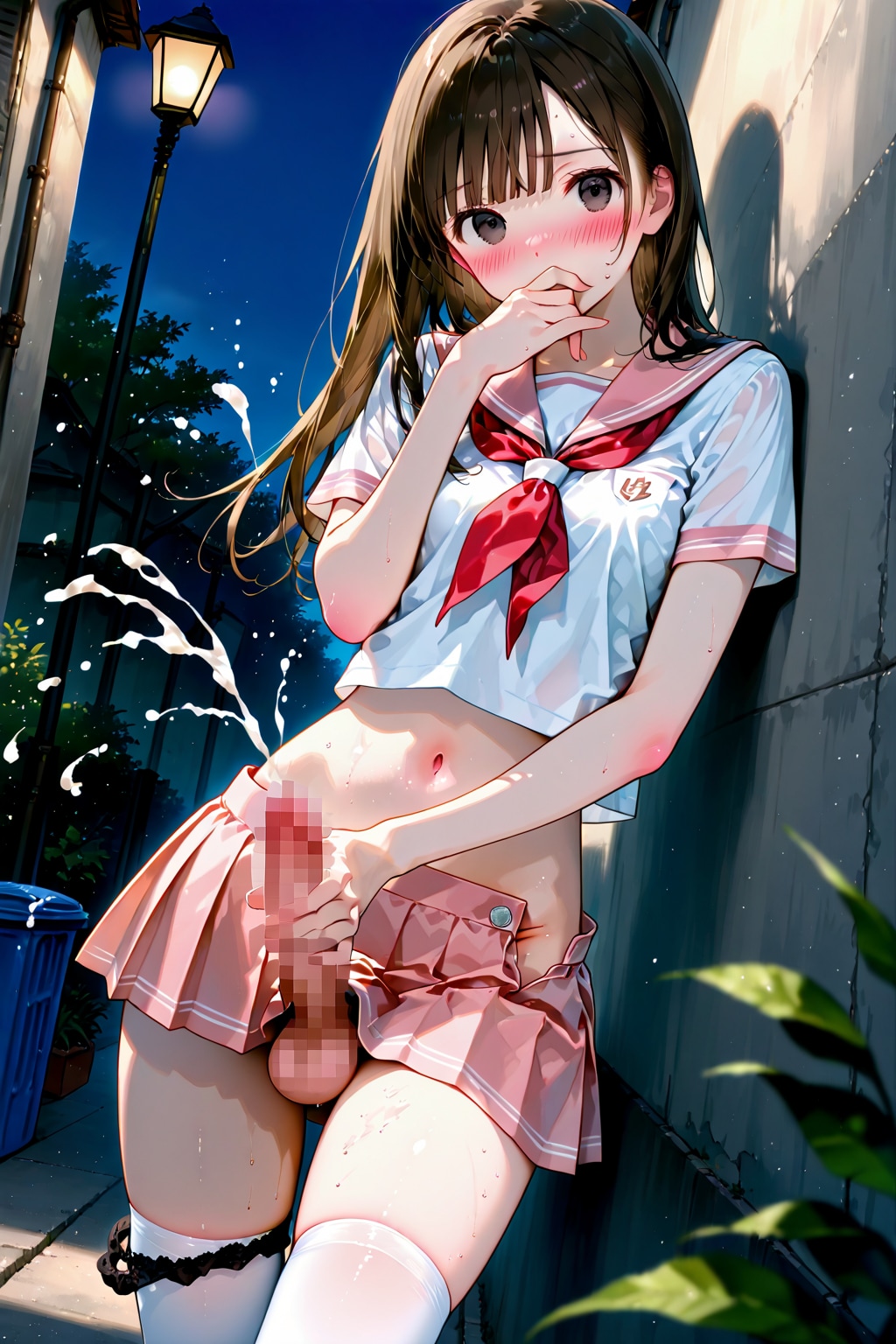 【男の娘】夜のゲリラ撮影 #スリル中毒