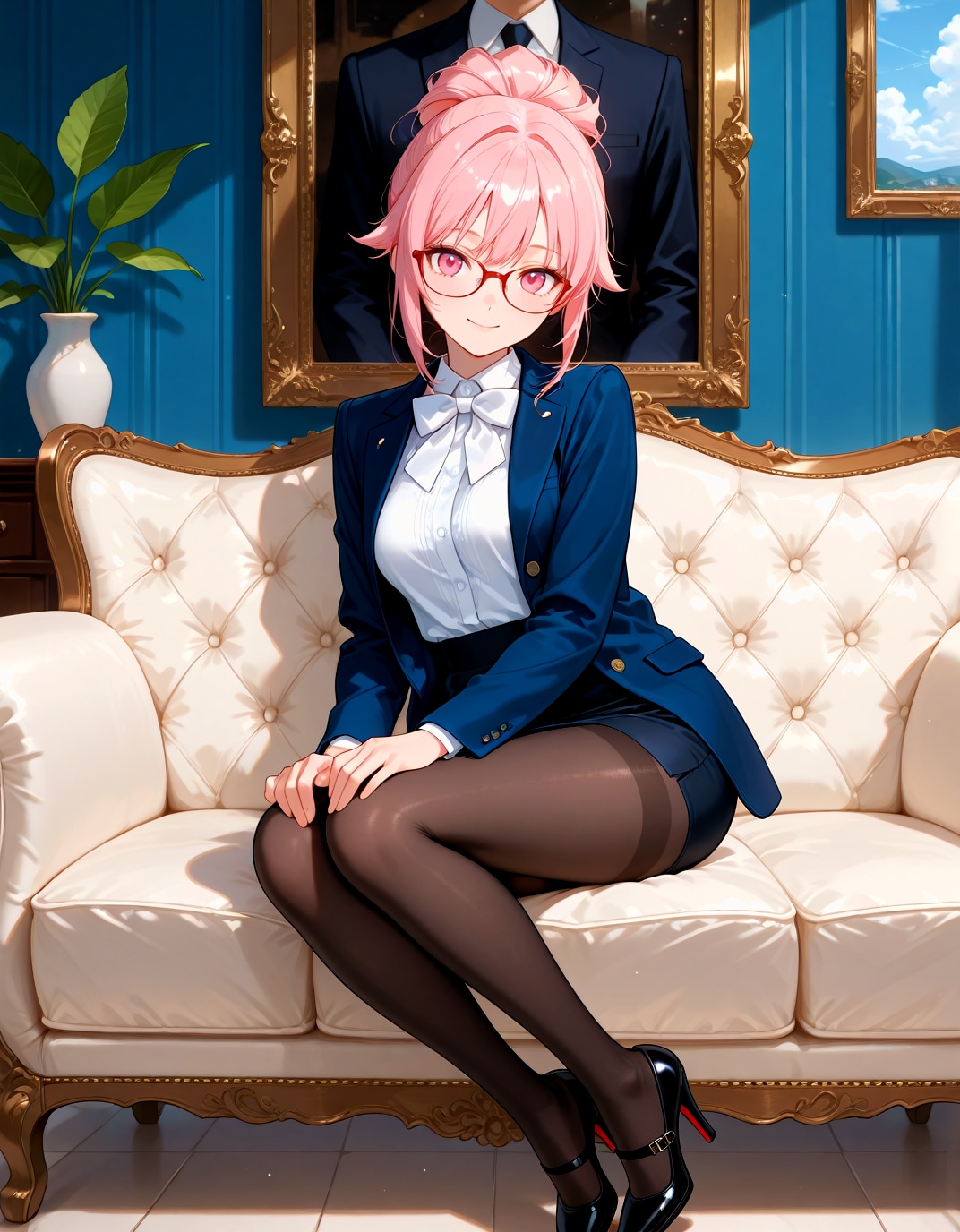 モデル座り | の人気AIイラスト・グラビア