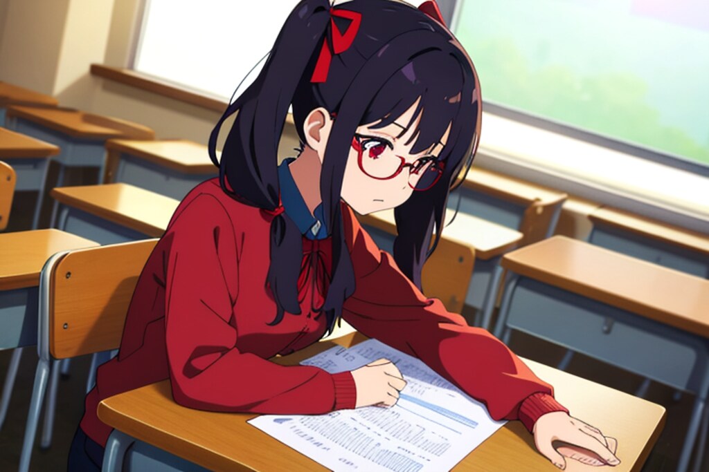 黒髪転校生(勉強中)_20231008