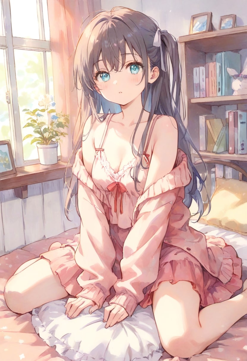 少女の部屋(水彩タッチ)(117)