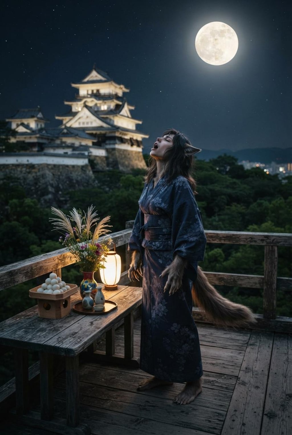 人狼の月見