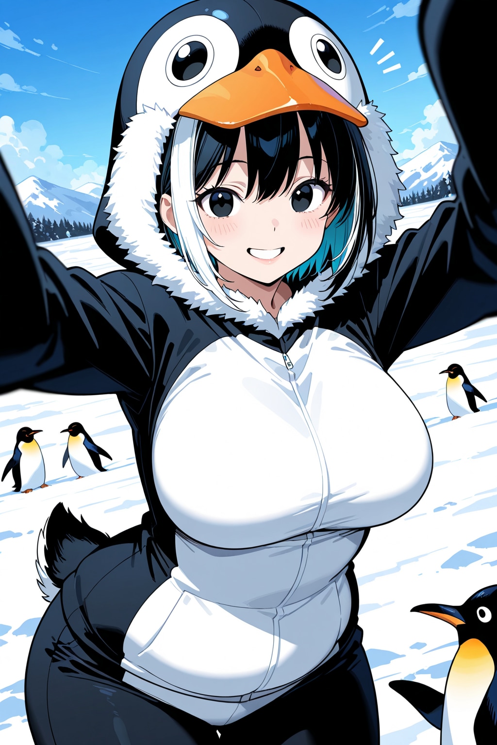 想定していたのと違うペンギンの着ぐるみ
