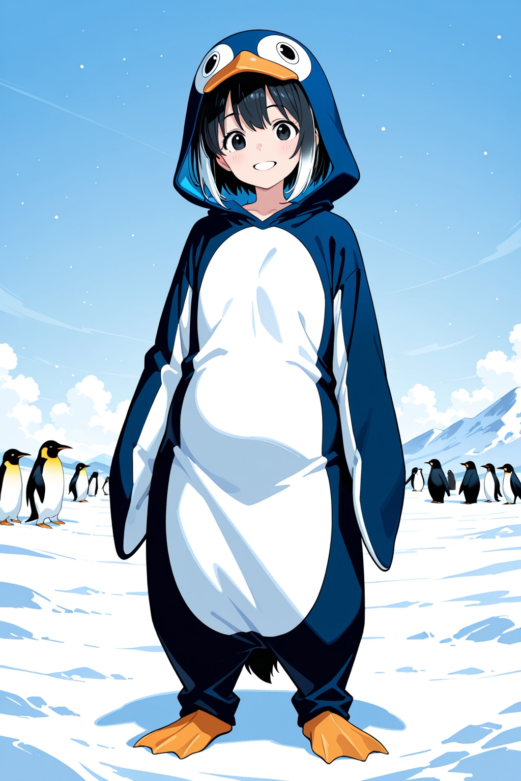想定していたのと違うペンギンの着ぐるみ