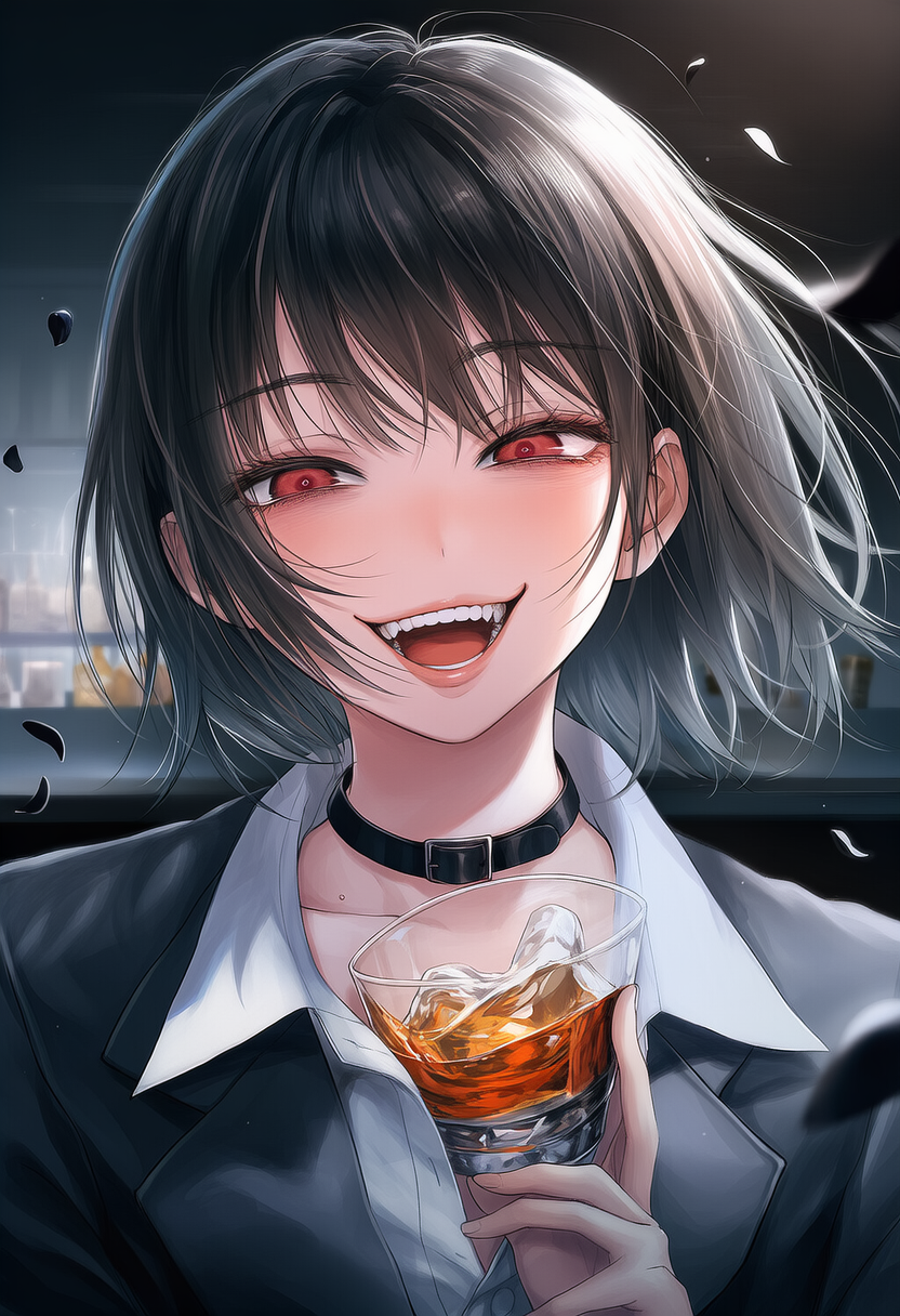 酒豪の服部先輩、お酒を飲む