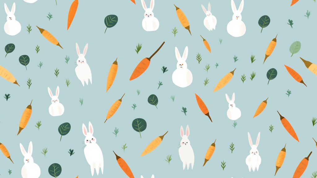 うさぎを捕まえて並べたよ