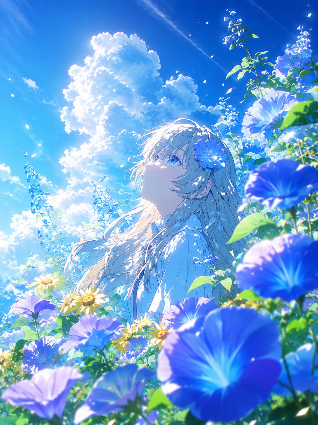 夏空へほどける、花の香り | の人気AIイラスト・グラビア