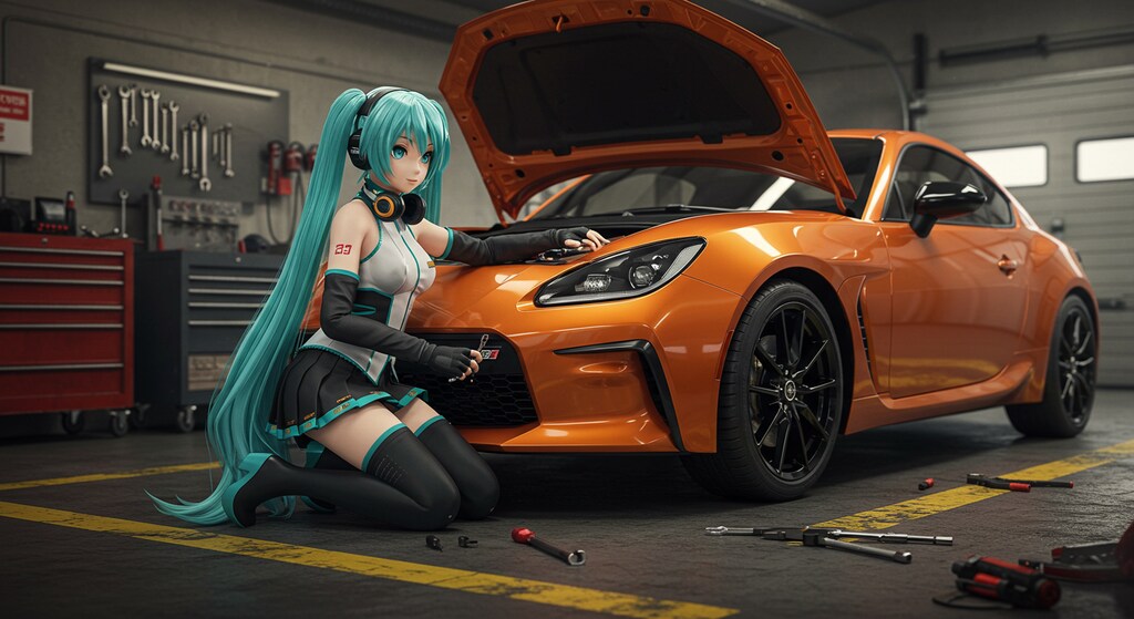 初音ミクGR86を点検する