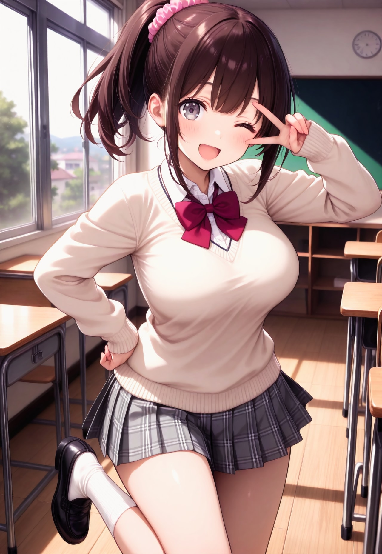 1407（ベージュのセーター） | の人気AIイラスト・グラビア