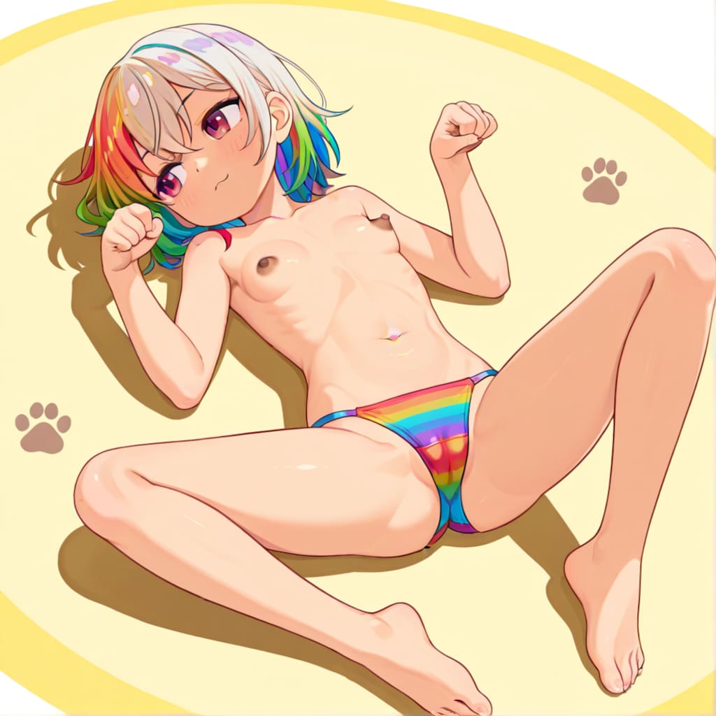 女水着チャレンジ  開脚