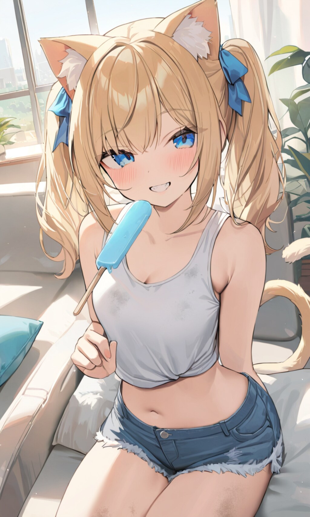 こるり「あちぃあちぃ。チラリズムと」まや「あざとい」「」