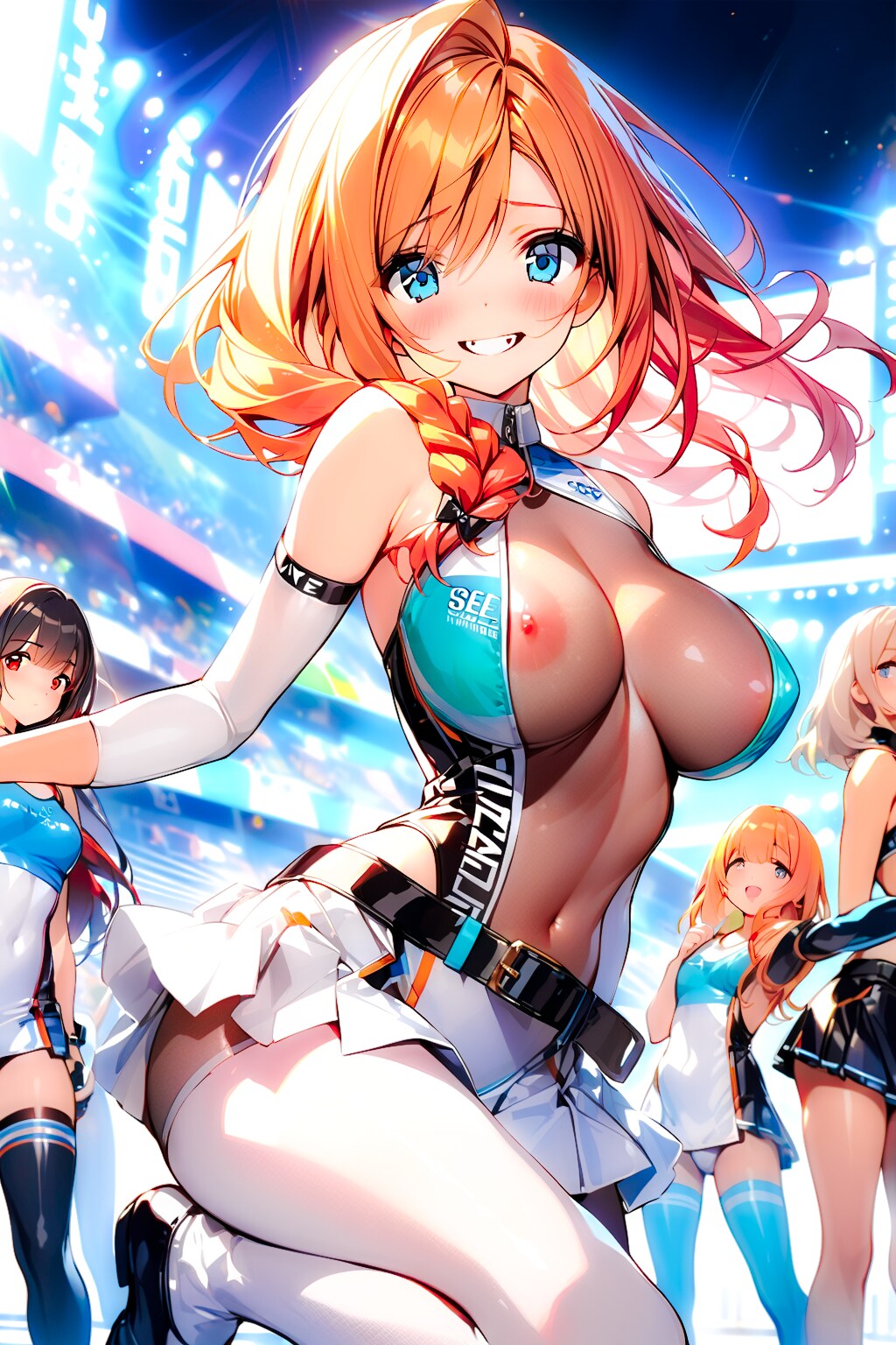 【叡智版】ぴっちり衣装のギャルレースクイーンちゃん！