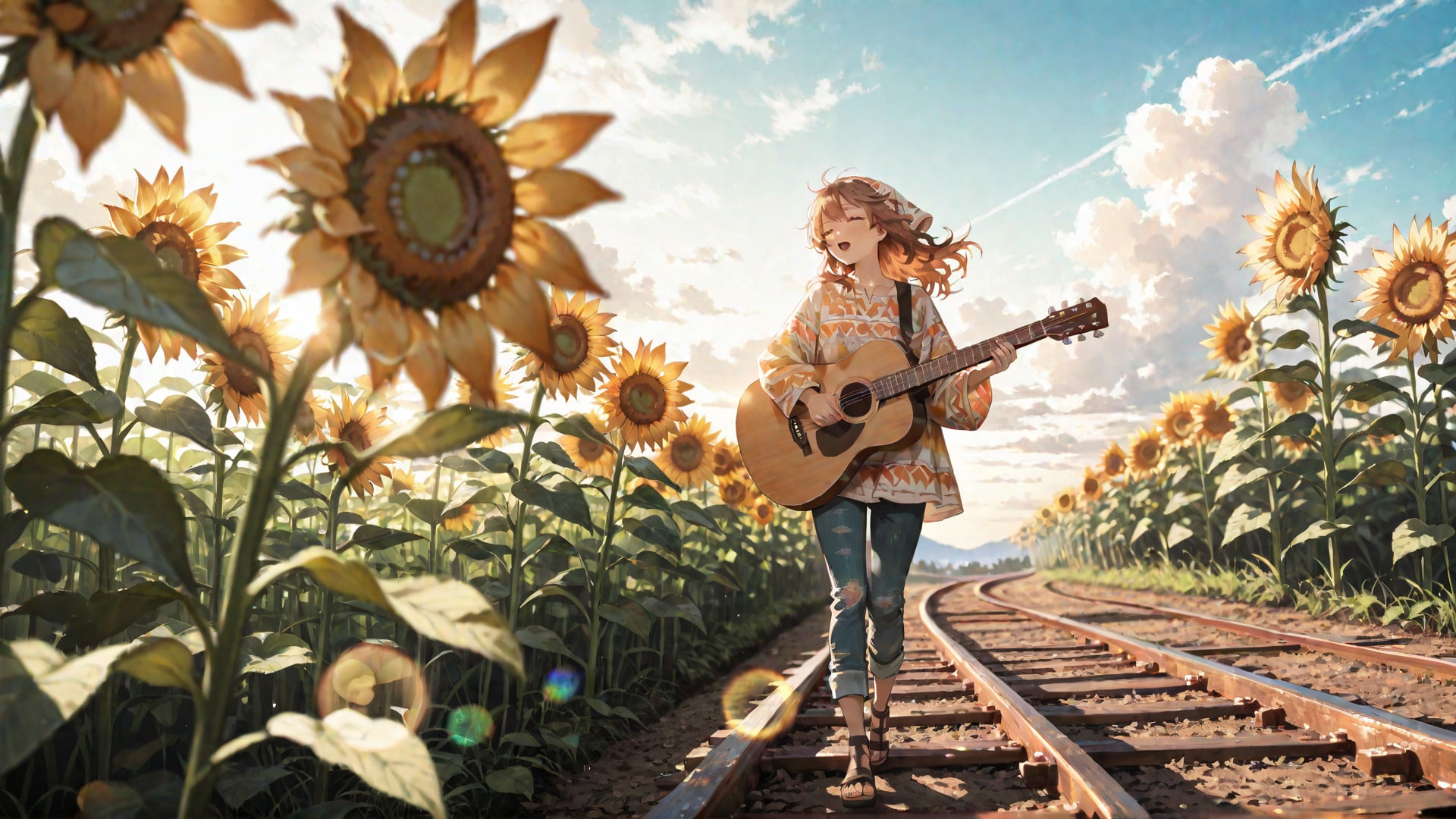 愛を唄う少女・夏の薫花 | の人気AIイラスト・グラビア