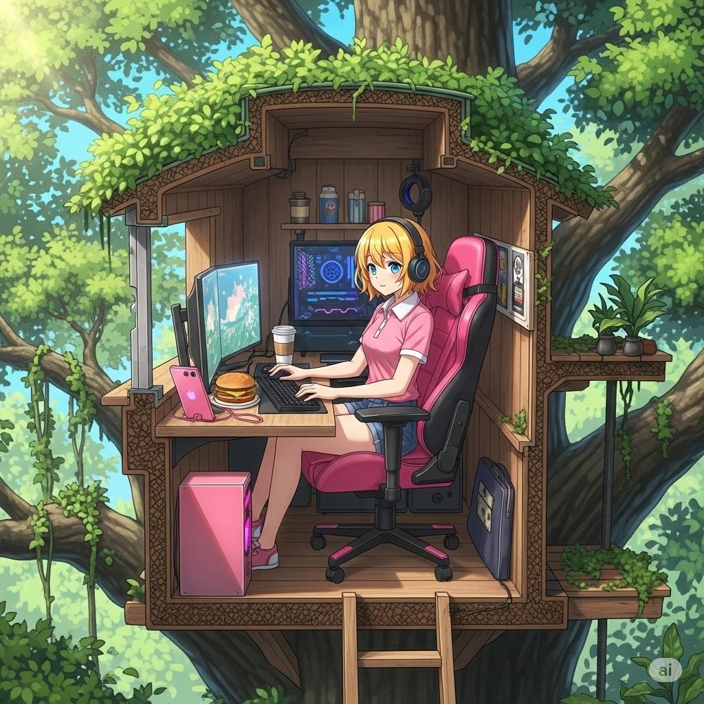 ツリーハウス | の人気AIイラスト・グラビア