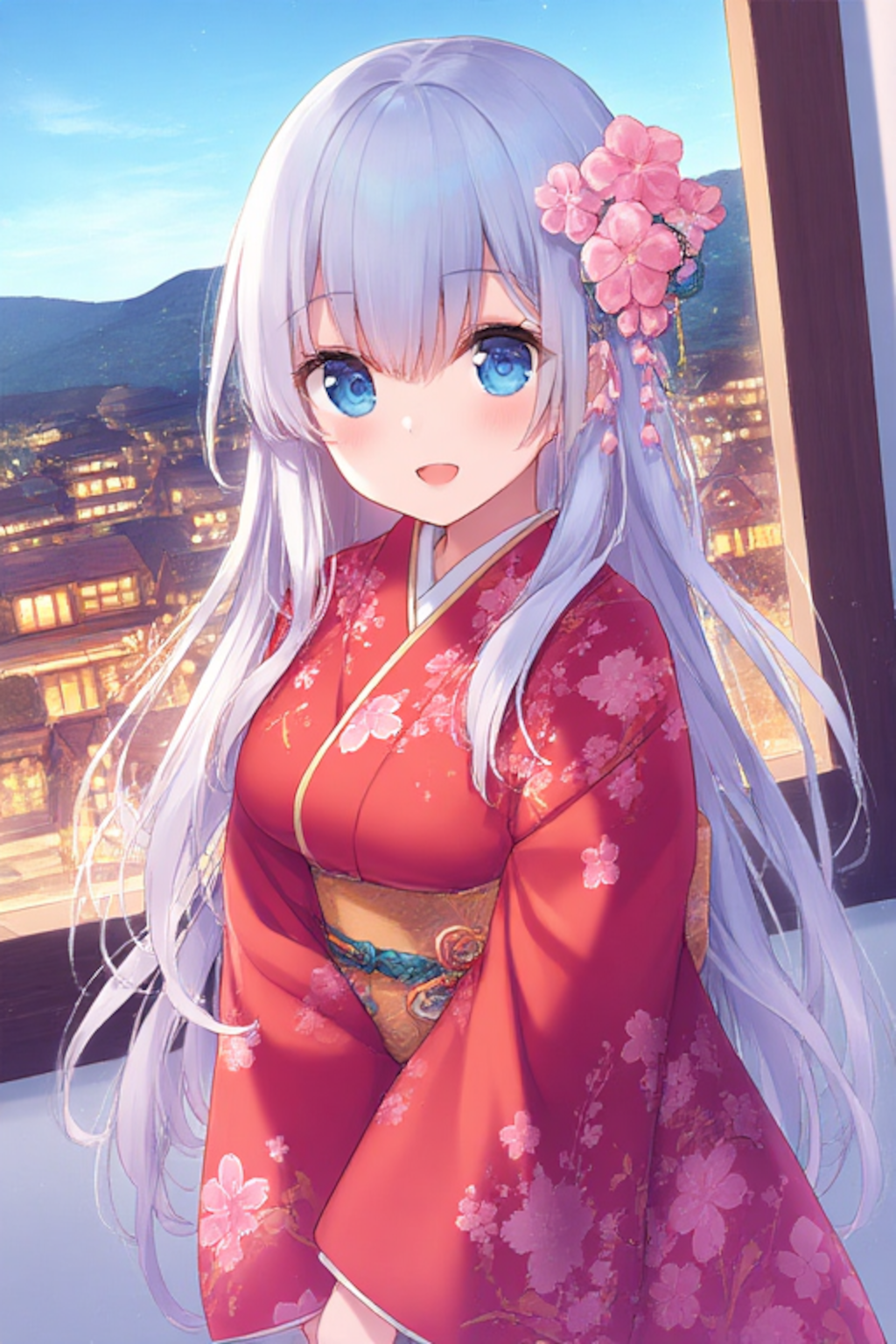 旅館で白髪ちゃん