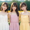 ひまわり畑（３人） No.1 7枚目