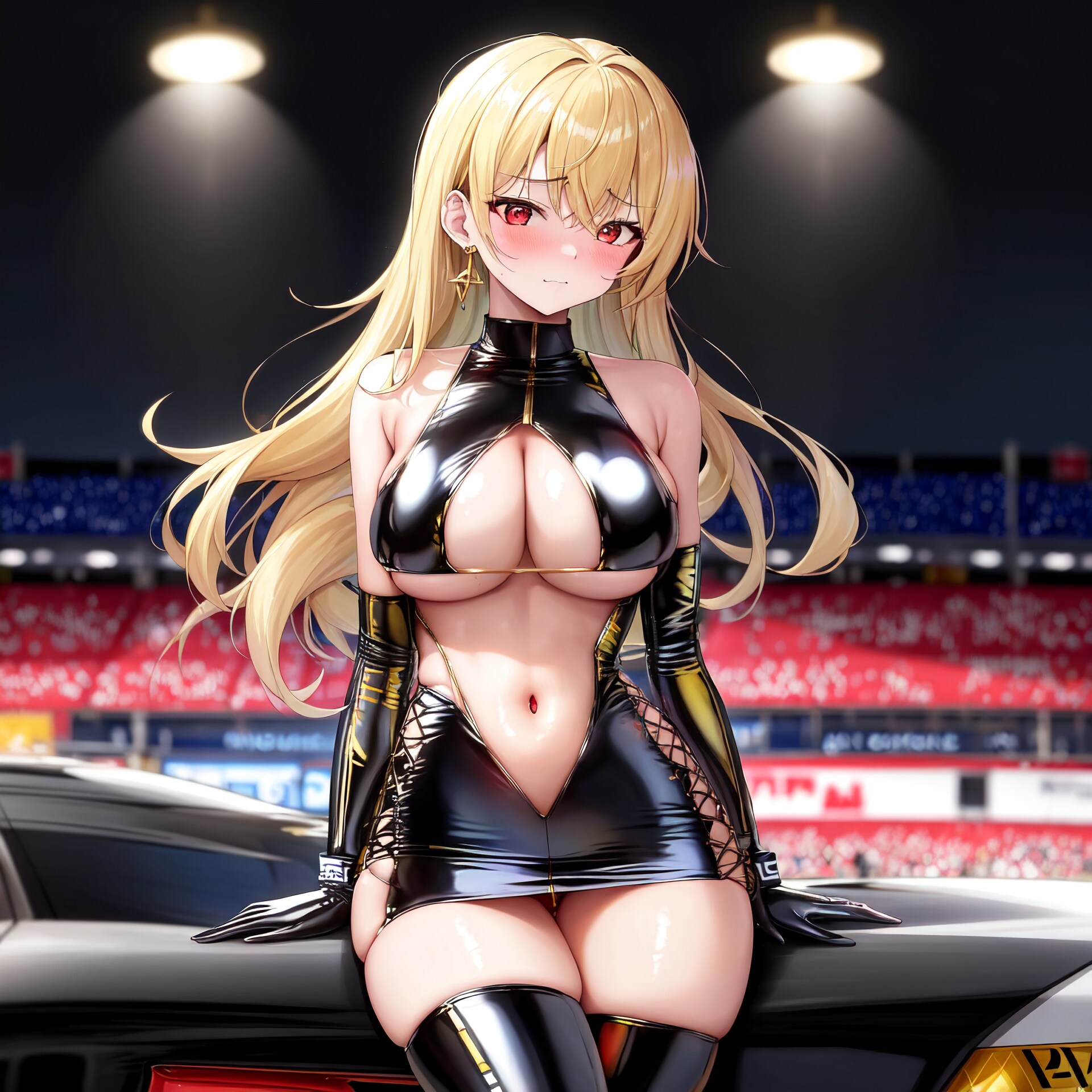 金髪ロングレースクイーンちゃんゴールド衣装試作 HolaraAI
