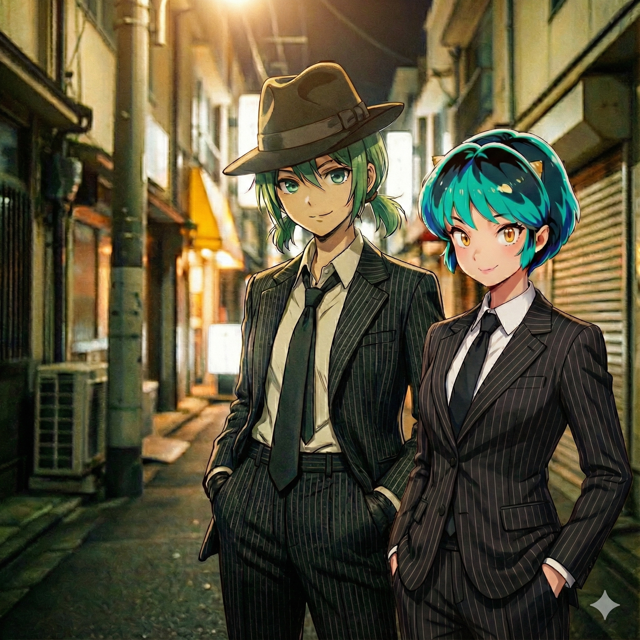 男装した ミクさんとラムさん🤠 | の人気AIイラスト・グラビア