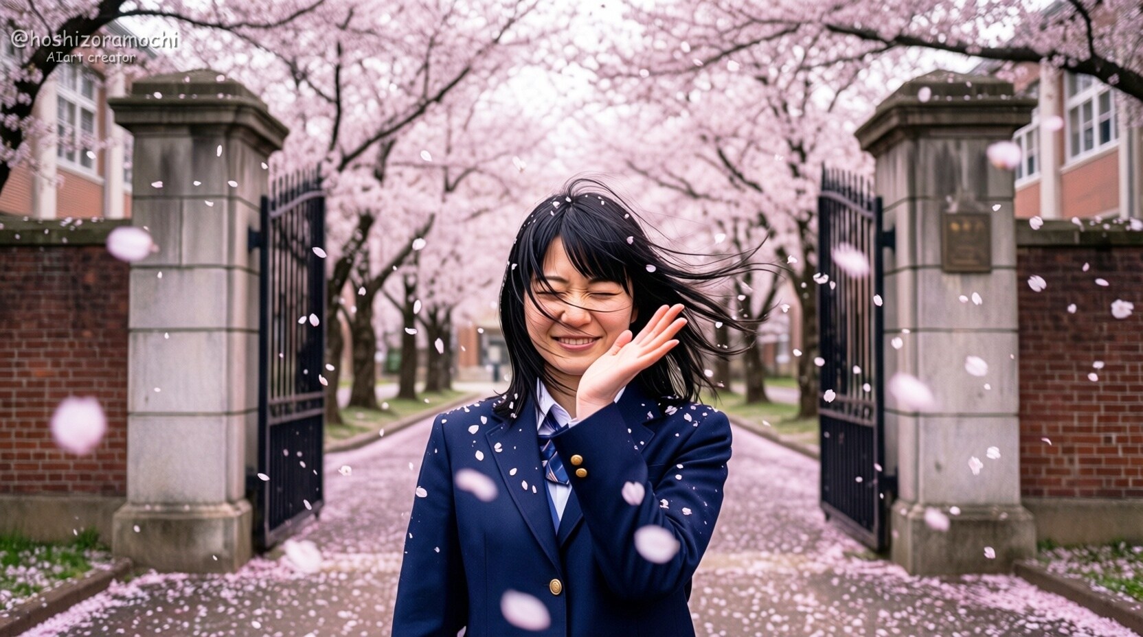 【薄紅の境界線、花びらのヴェールを抜けて】