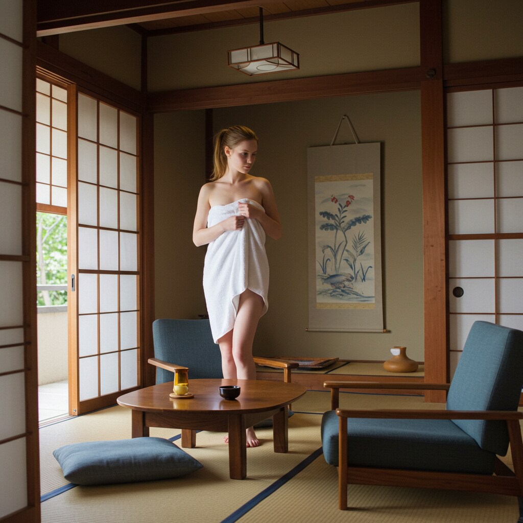 風呂上りの美女