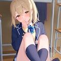 ブレザー制服紺ハイソックス 2枚目
