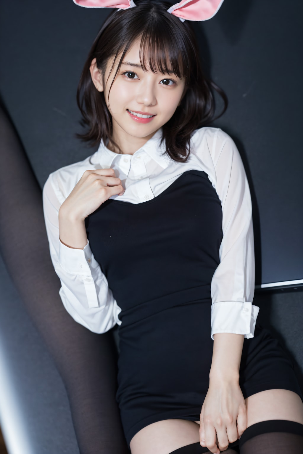 バニーガール姿でお仕事 3