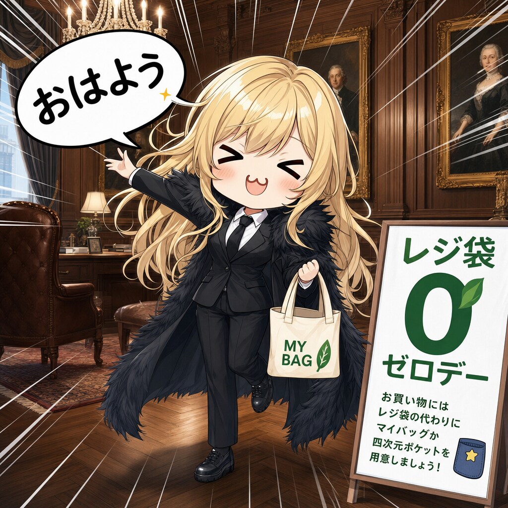 レジ袋ゼロデーとエリザベス | の人気AIイラスト・グラビア